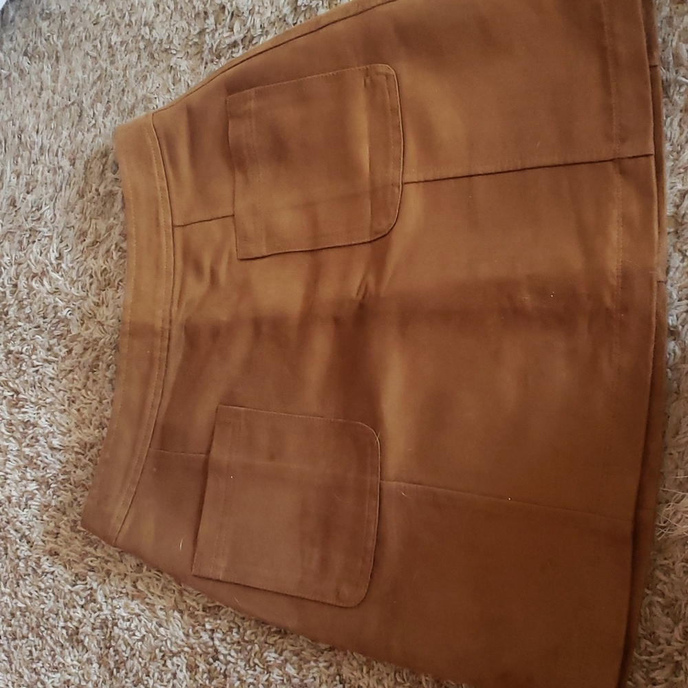 Tan suade skirt